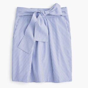 J Crew Blue and White Striped Skirt